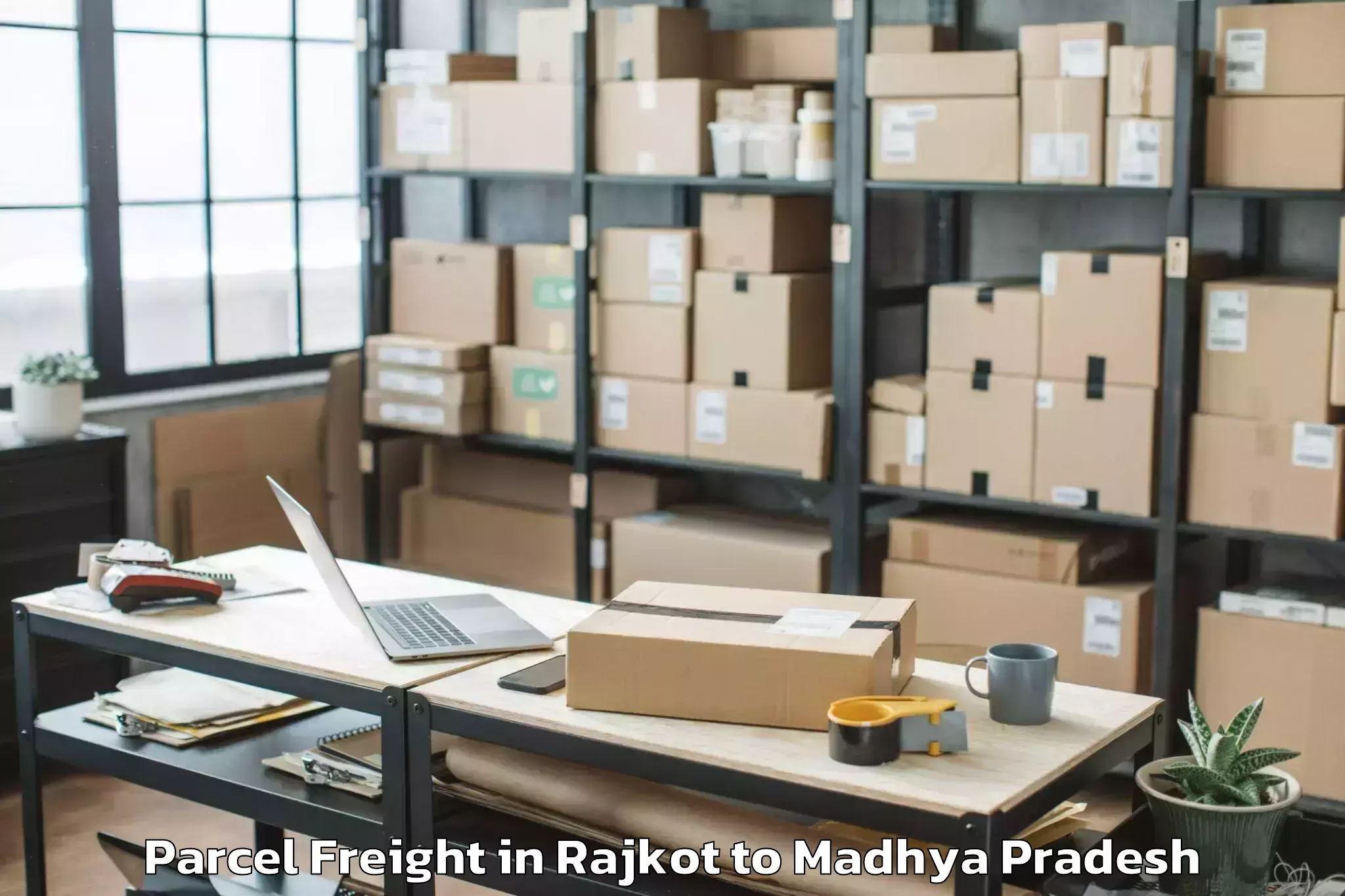 Hassle-Free Rajkot to Vit Bhopal University Bhopal Parcel Freight